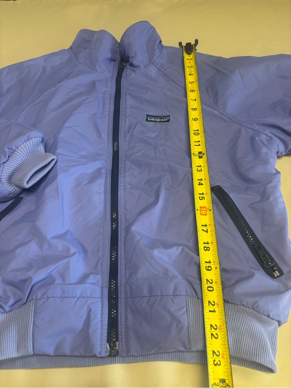 Patagonia Fleece Lined Jacket Size 11/12 Made in USA Synchilla Purple Zip - Picture 7 of 16